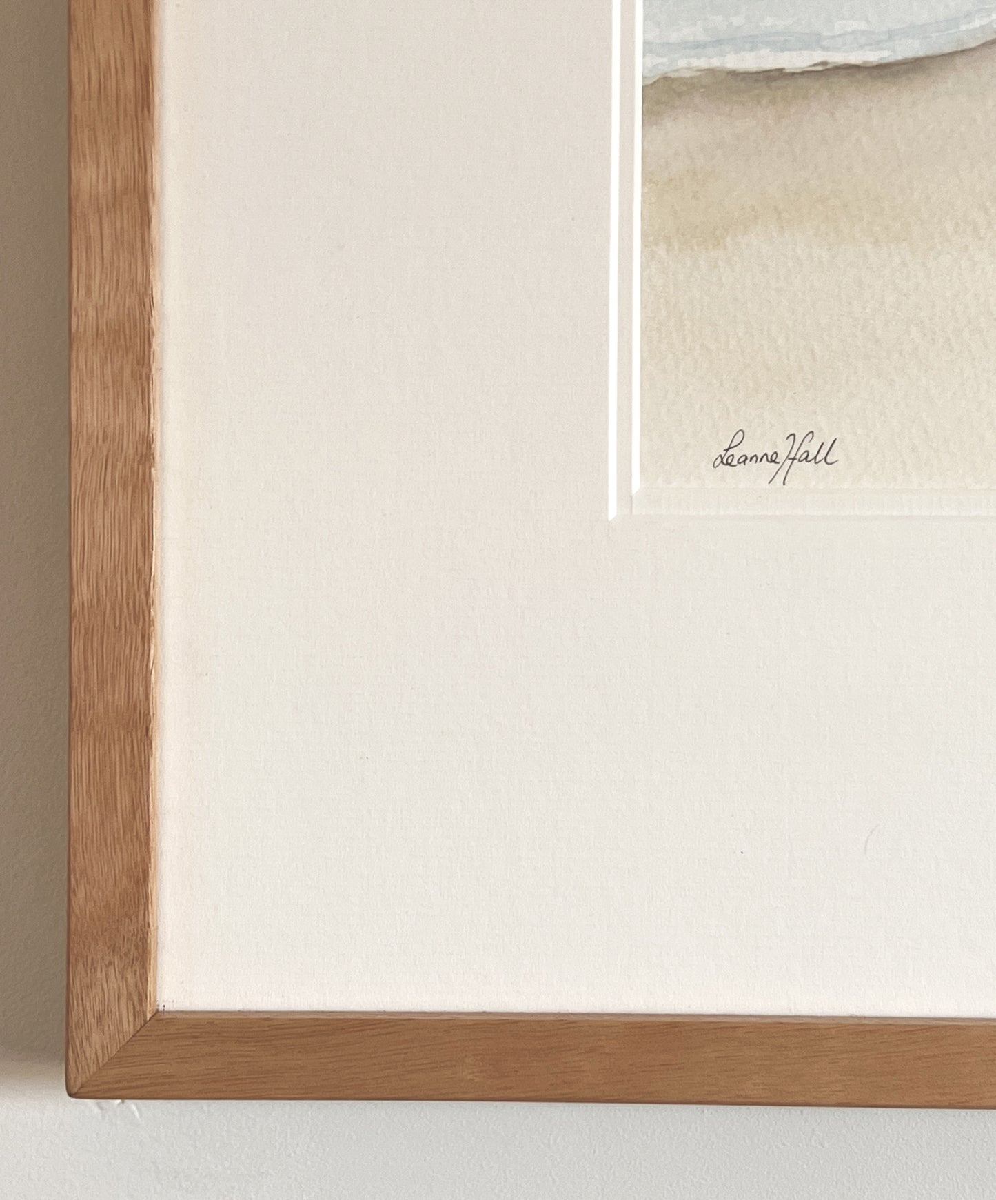 Sea Cliffs - framed watercolour painting by Leanne Hall