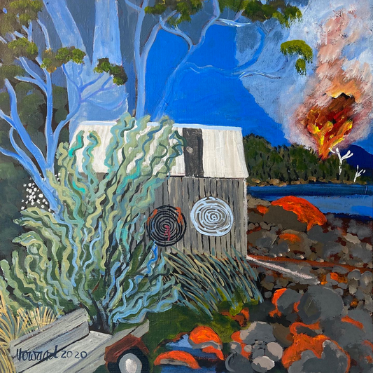 'The Burn' acrylic on canvas by Naomi Howard