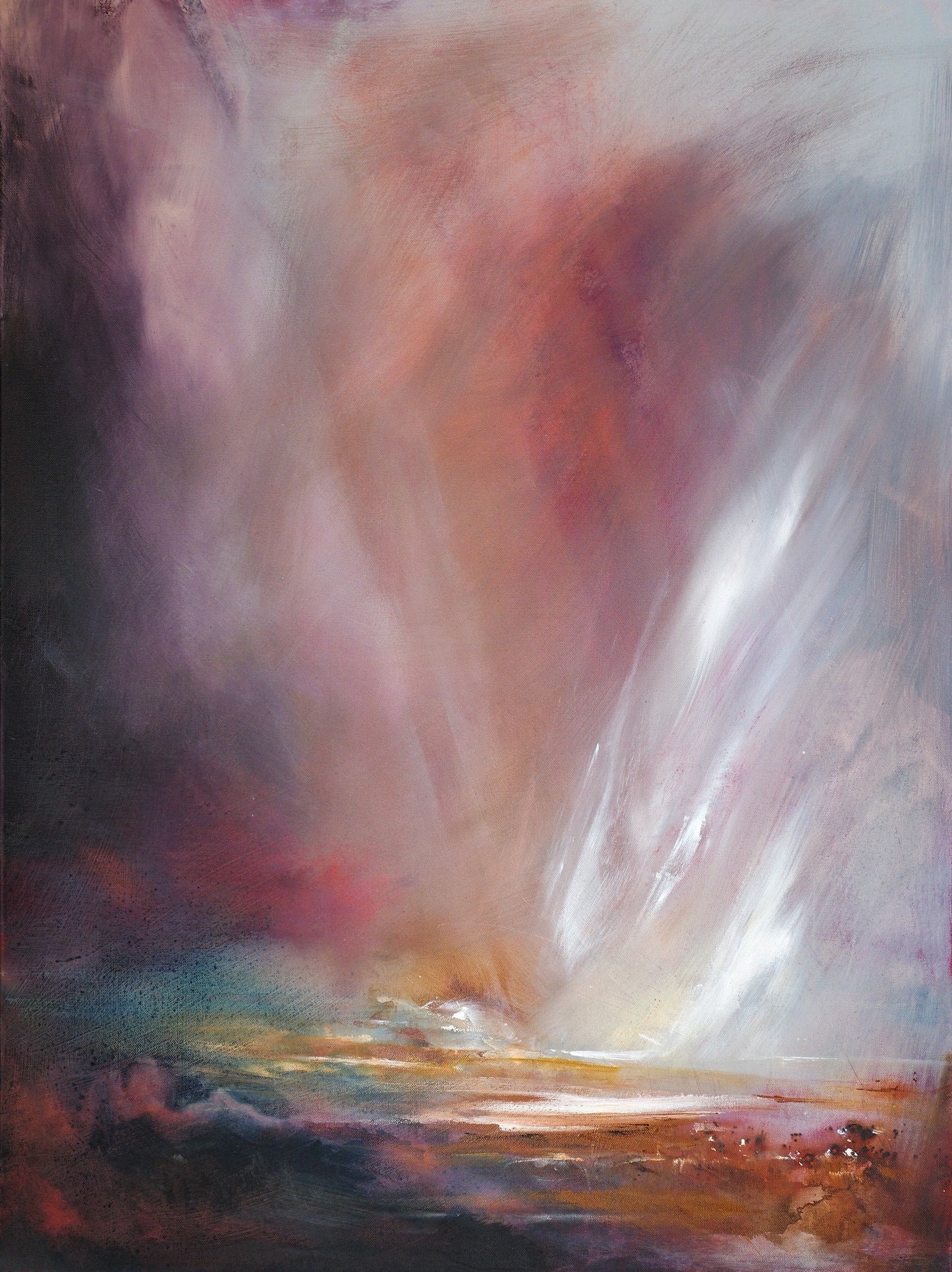 Original Artwork 'Rose Light' acrylic on canvas by Paul Crichton