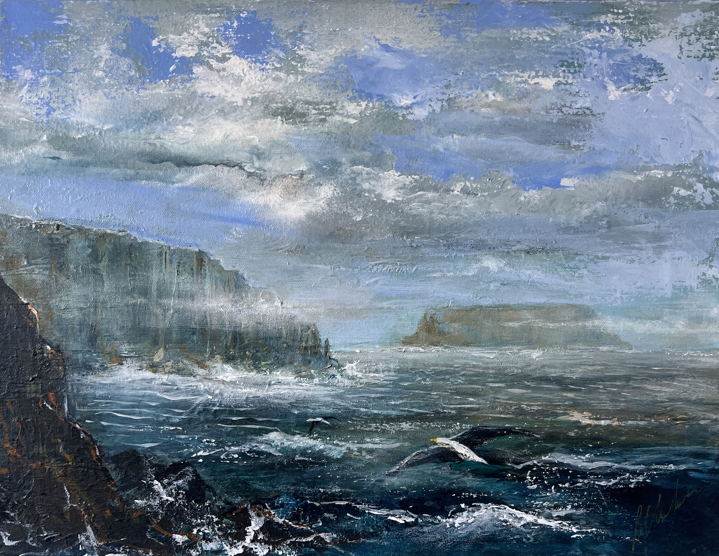 Original artwork 'Wild Bird' acrylic painting on canvas by Paul Crichton