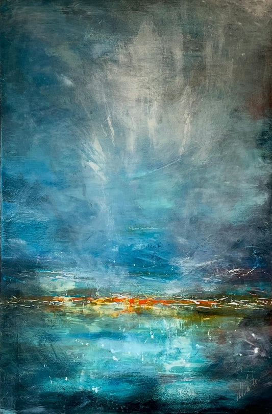 Artwork 'Bio-luminescence at Dawn'  acrylic on canvas by Paul Crichton