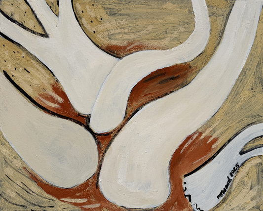'Red River Gum in Sand' original painting by Naomi Howard