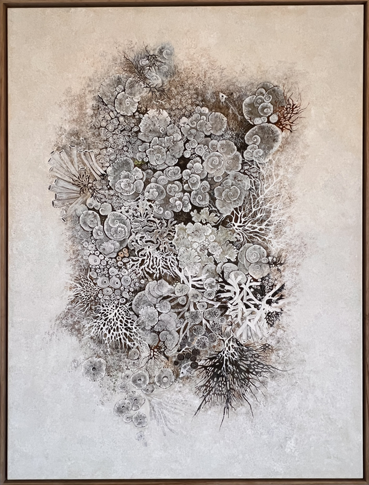 On the Brink - Original painting on canvas by Deb Henley - framed artwork