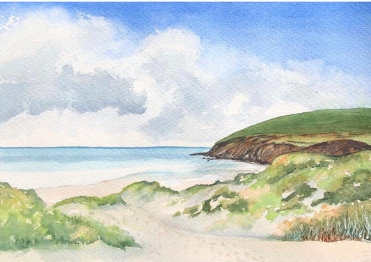 Roaring Beach- Original Watercolour Artwork - Leanne Hall  SOLD